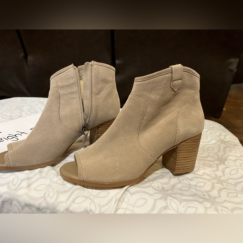 Open toe ankle boot